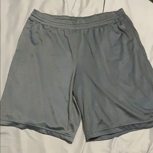 Grey and Blue Reebok Gym Shorts